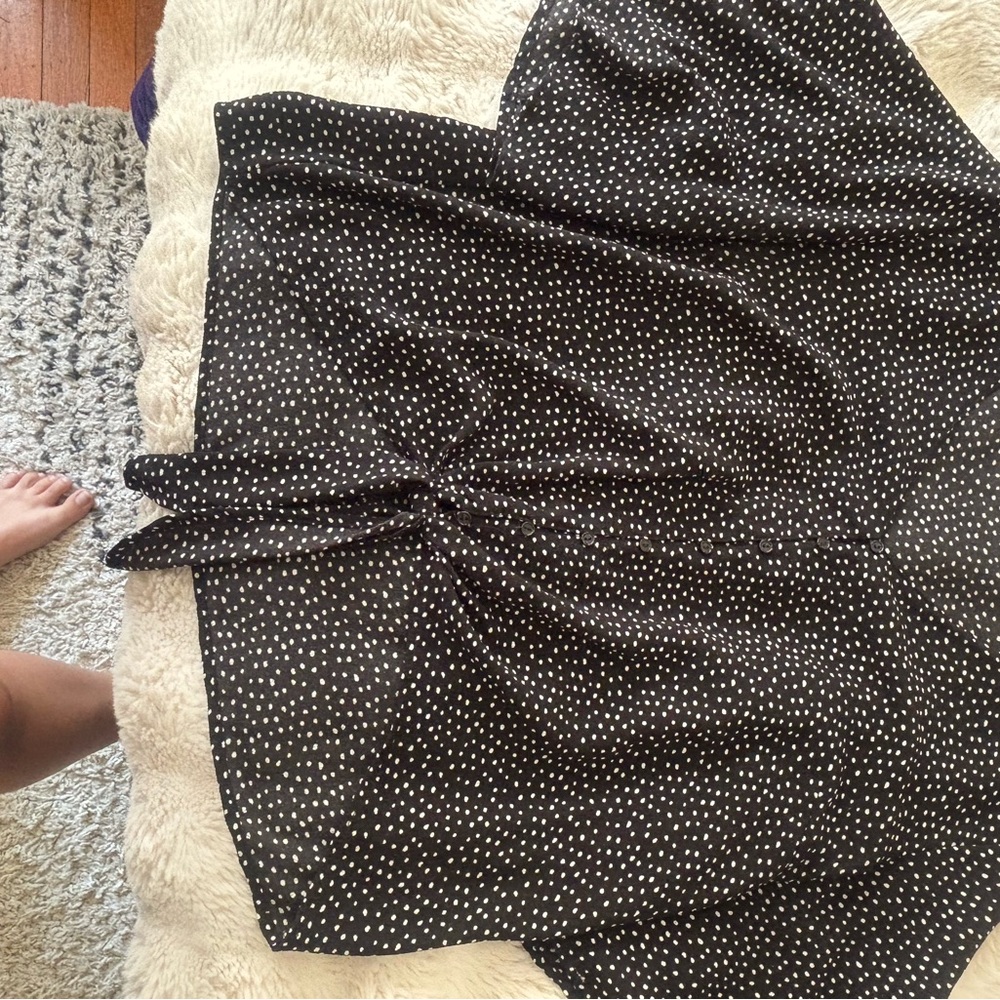 Joie Black Blouse with White Dots